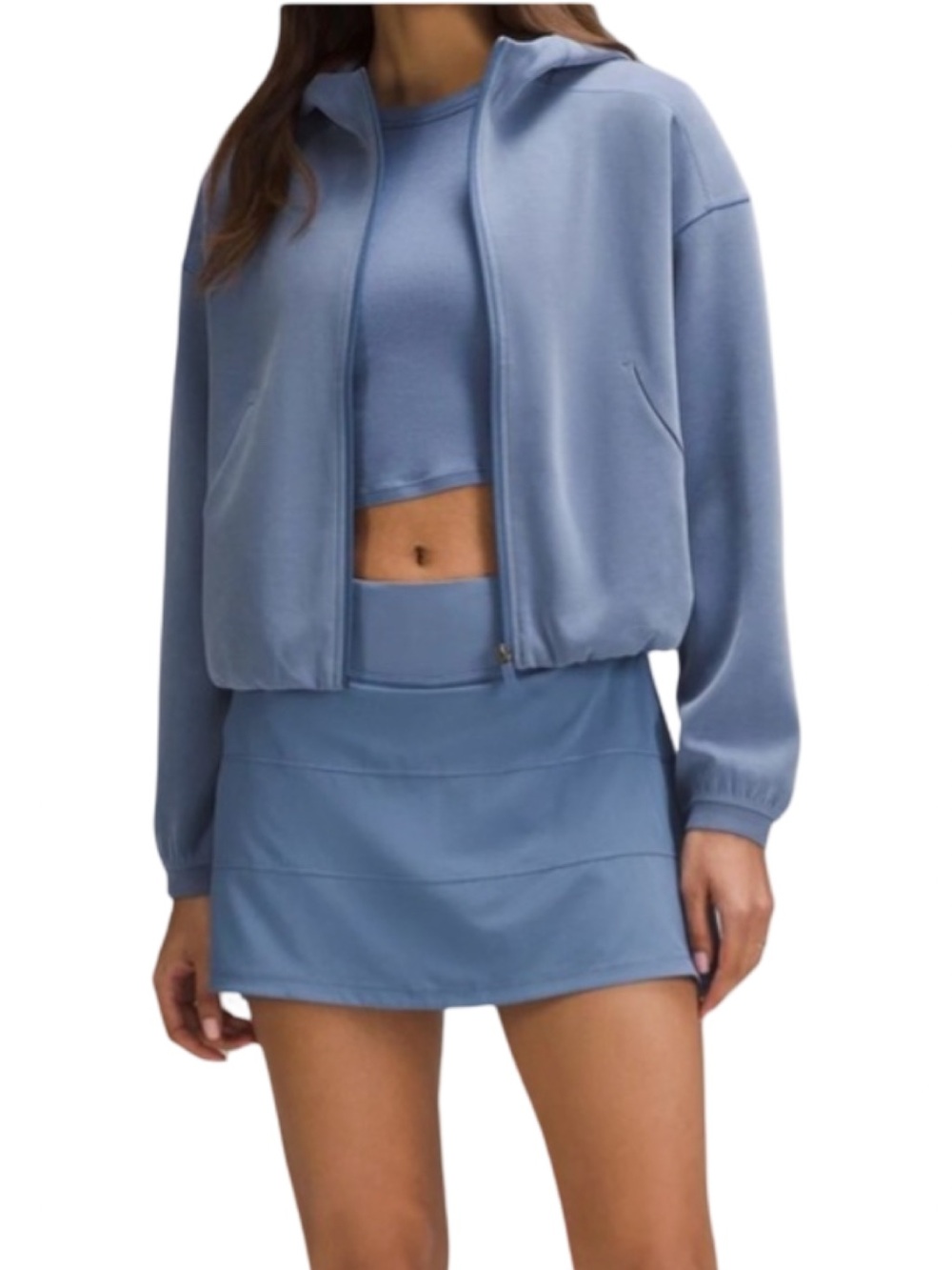 🫂👤 lululemon athletica Softstreme full zip hoodie in oasis blue 👤🫂 - Picture 2 of 6